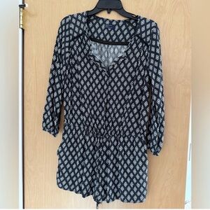 GAP Black and White Diamond Print Romper